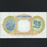P.12b Bahamas £5 King George VI, A/2 211613. EF - Colin Narbeth & Son Ltd. - 2