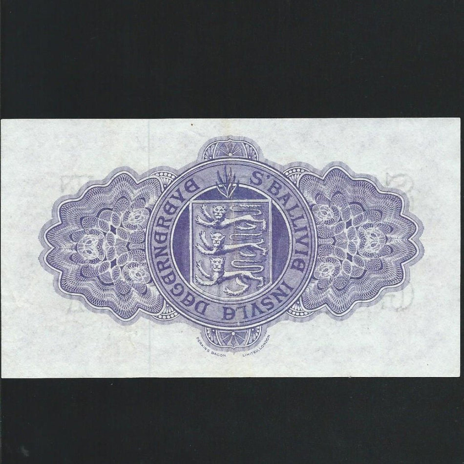 Guernsey (P42b) 10 Shillings, 1st January 1961, 12/H 0652, pressed Good VF