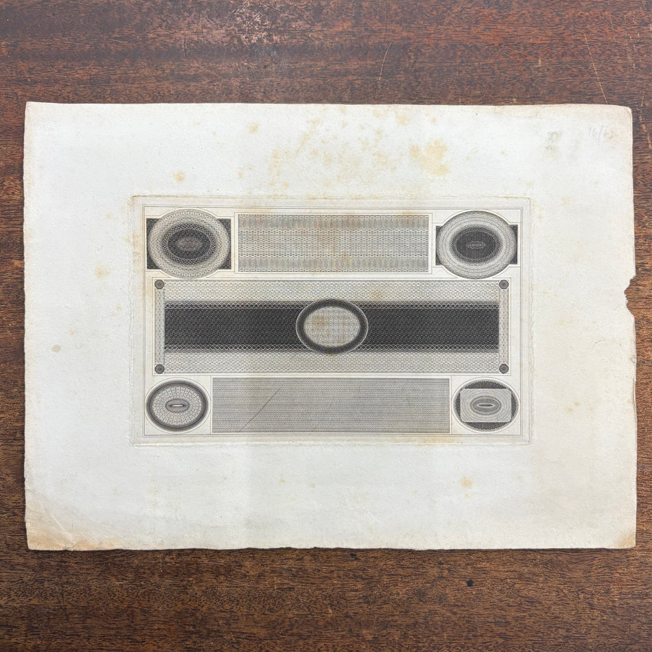 Perkins Bacon, machine turning proof, 18xx, rust, Fine/VG