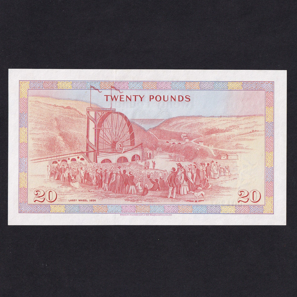 Isle of Man (P32) £20, 1979, millennium year, QEII, NO001281, UNC