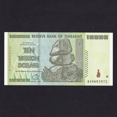 Zimbabwe (P88) 10 Trillion Dollars, 2008, EF