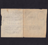 Operation Bernhard - Nazi forgery 1942-44, Peppiatt £20, 7th June 1937, 54M 34462 , rust, Poor