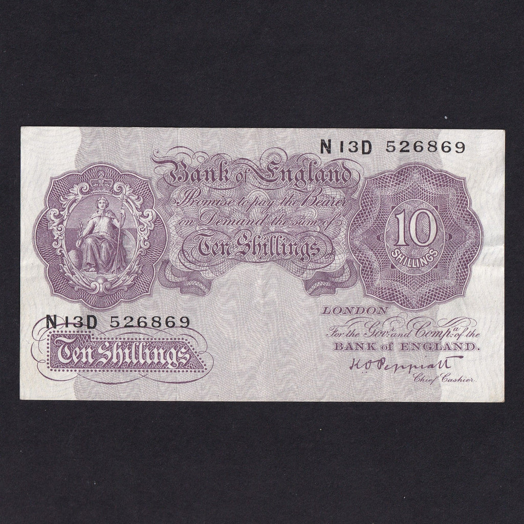 Bank of England (B251) Peppiatt, 10 Shillings, mauve, Fine/ VF