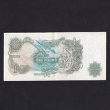 Bank of England (B292) Hollom, £1, first series 'G' note, A21N, VF