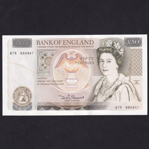 Bank of England (B352) Somerset, £50, B75, GDEF