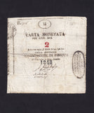 Italy (PS247) 2 Lire, 1848, Siege of Palmanova, no.916, Fine