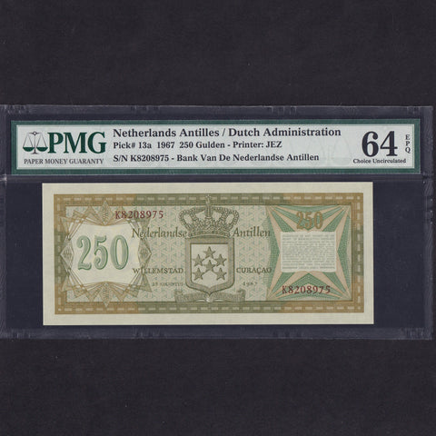 Netherlands Antilles (P13a) 250 Gulden, 1967, K8208975, UNC