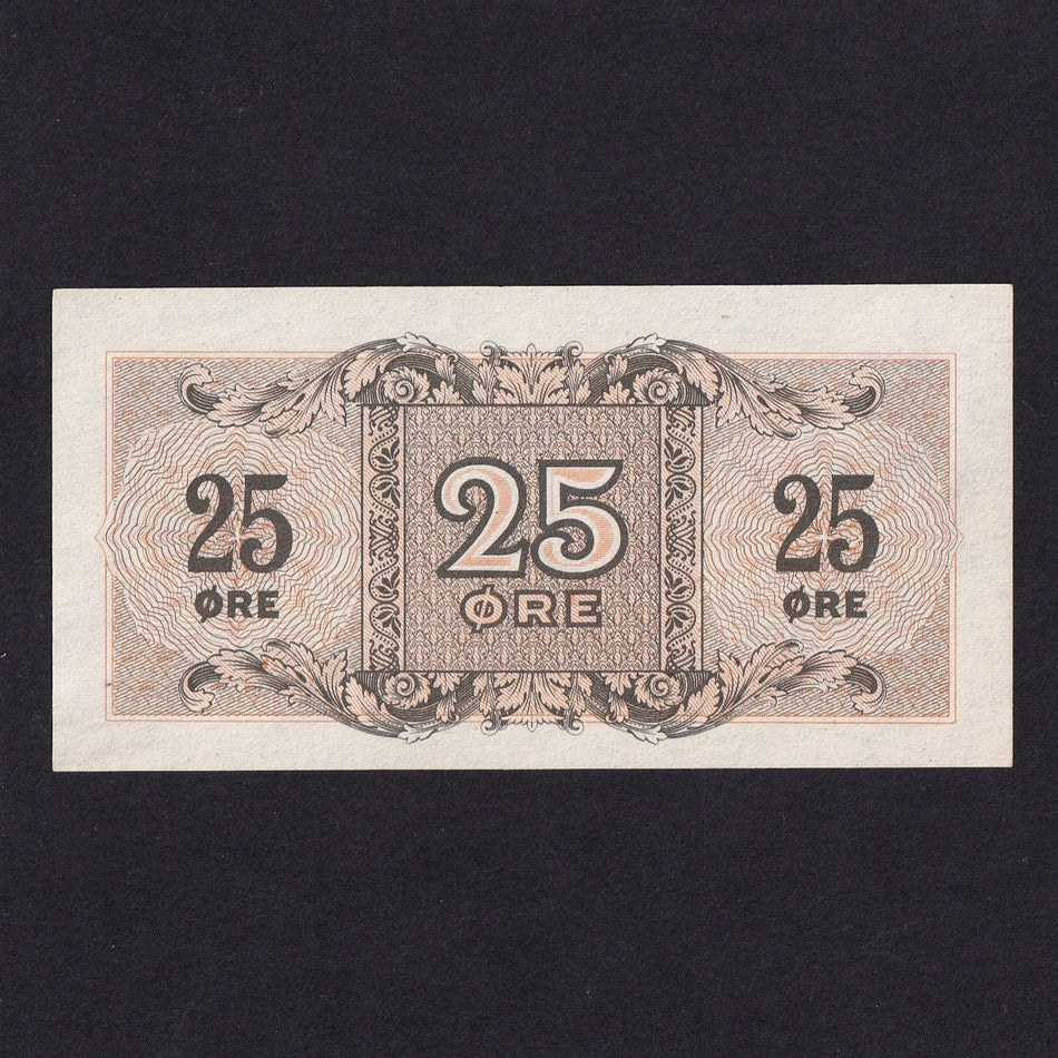 Denmark (PM.1) Allied Command in Denmark, 25 Ore, 1945, WWII, Good EF