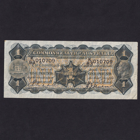 Australia (P16d) £1, 1932, Riddle/ Sheehan, K83 010709, VF