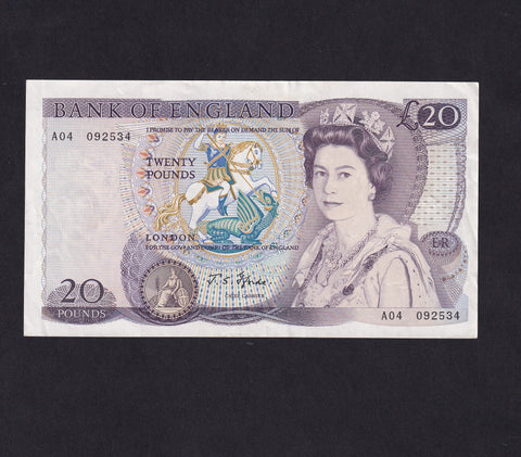 Bank of England (B318) Fforde, £20, A04 092534, Good VF