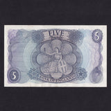 Bank of England (B297) Hollom, £5, first million, A01 630954, Good VF