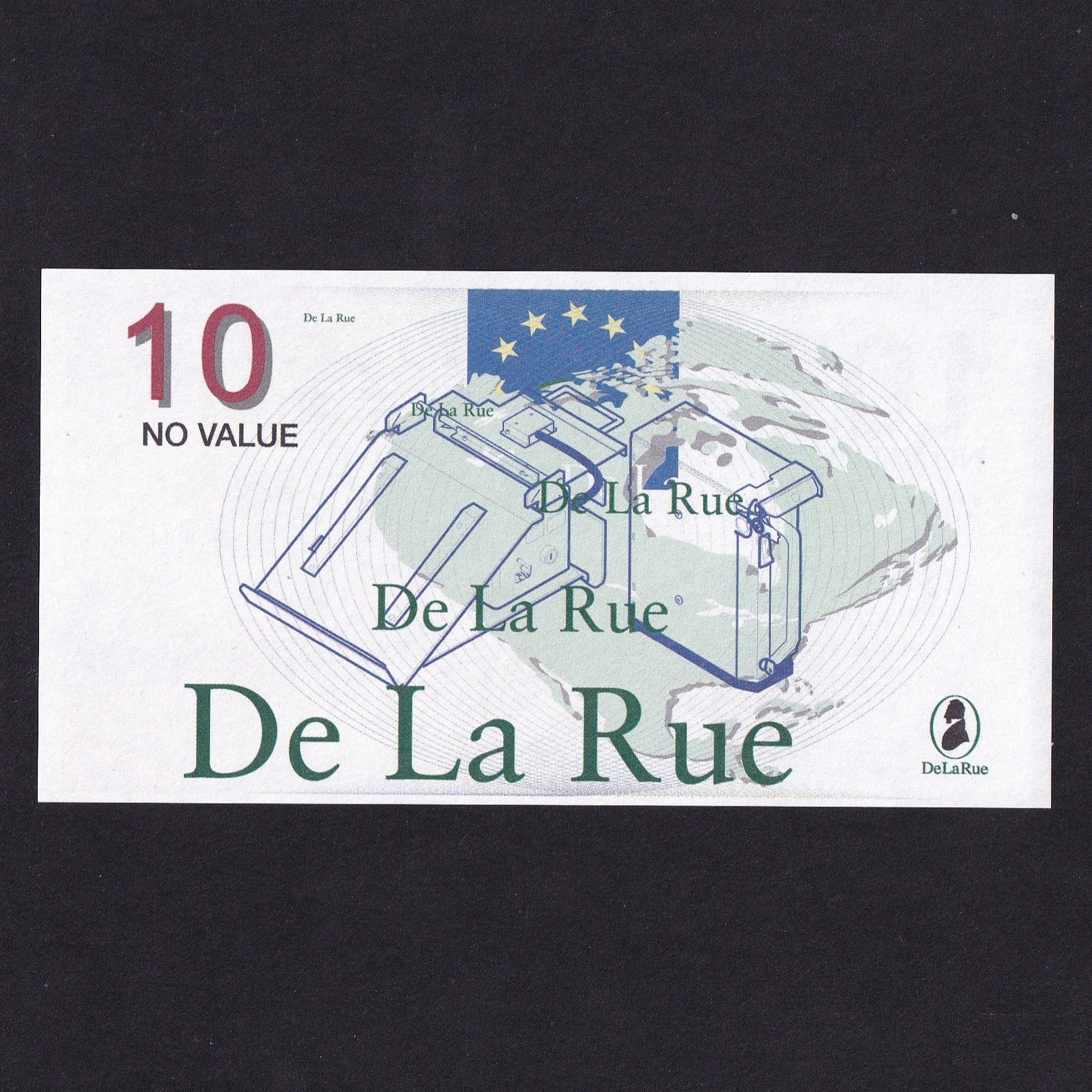 Promotional - De La Rue, counting machine test note for 10 Euros, NO V ...