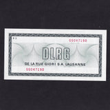 Promotional - De La Rue Giori, DLRG specimen, for demonstration on Numeropak II only, UNC