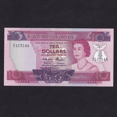 Solomon Islands (P11) $10, 1984, QEII, Central Bank, UNC