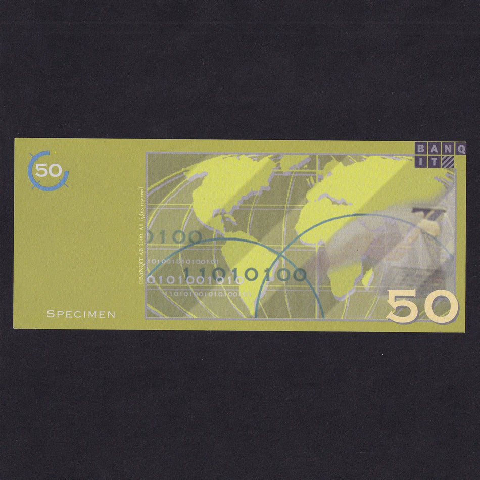 Banqit, counting machine test note, 50 specimen, 2000, UNC