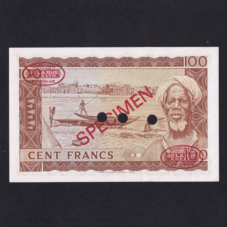 Mali (P7s) 100 Francs specimen, 22nd September 1960, G1 000000, UNC