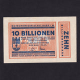 Germany, 10 Billion Mark, 1923, Buer, Good EF