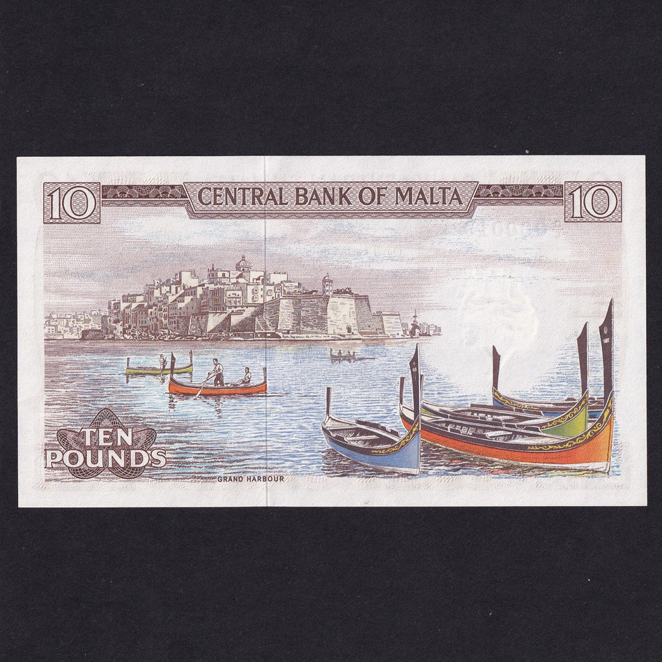 Malta (P33e) 10 Liri, C/5 000013, Spiteri, Deputat Govenatur, UNC