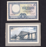 Scotland, National Commercial Bank of Scotland Limited, printer's archival composite obverse & reverse essay, 1st March 1962, EF