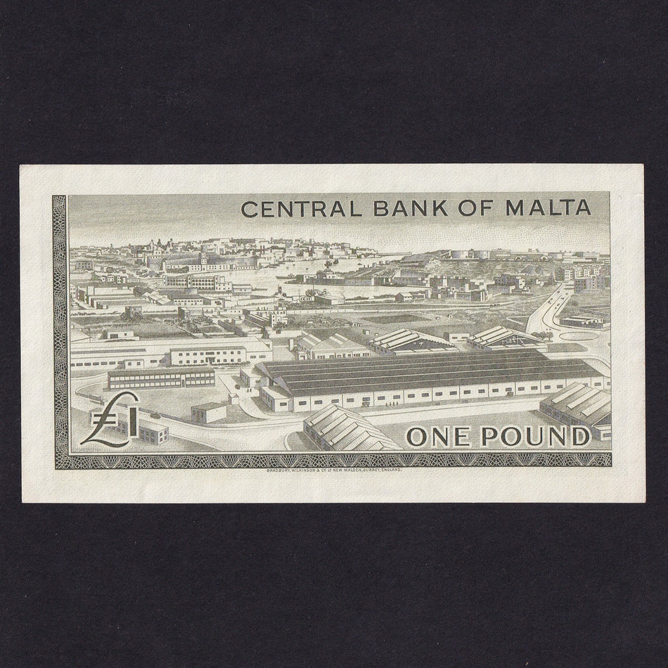 Malta (P29a) £1, QEII, Hogg signature, A/12 044899, A/UNC