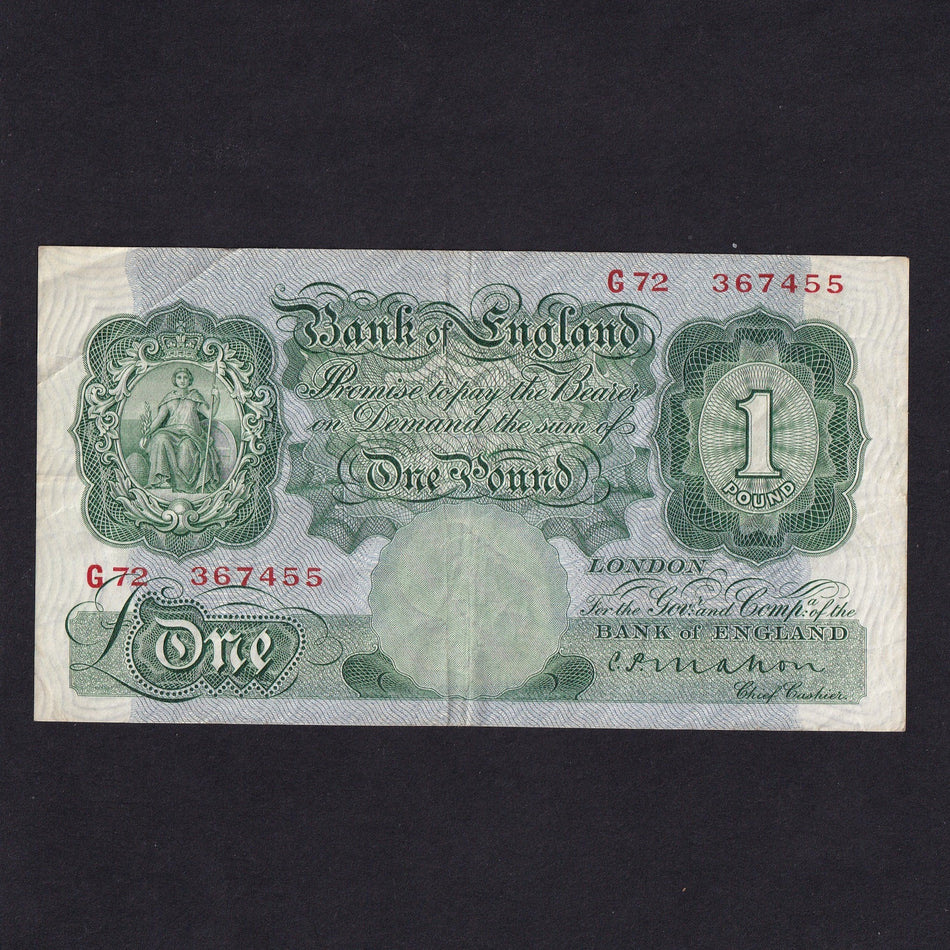 Bank of England (B212) Mahon, £1, G72, Fine