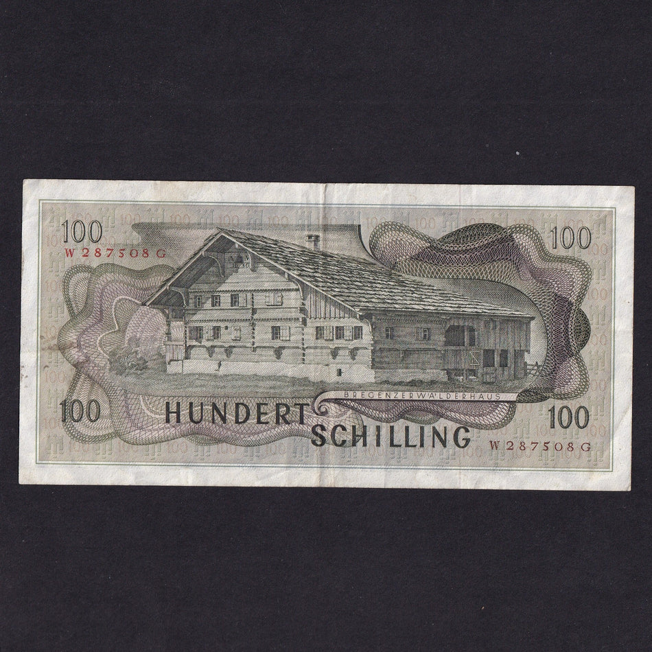 Austria (P146a) 100 Schilling, 1969, Angelia Kauffmann, Fine/VF