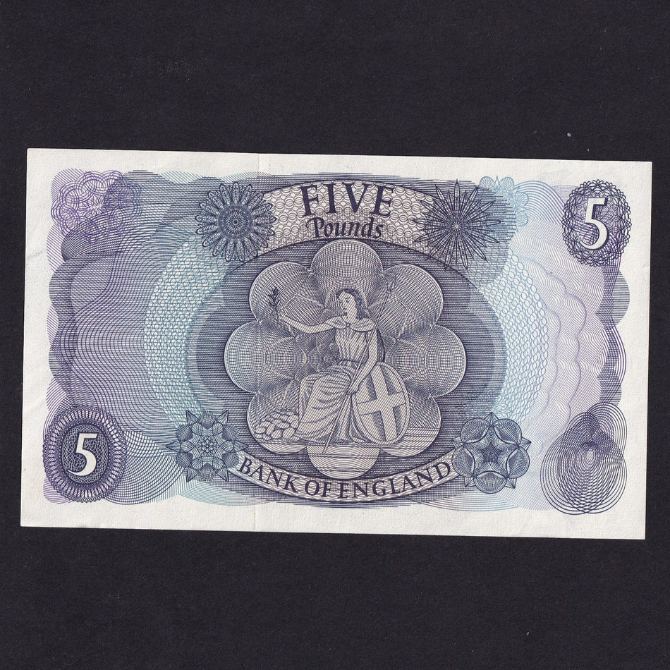 Bank of England (B297) Hollom, £5, N88, Good EF