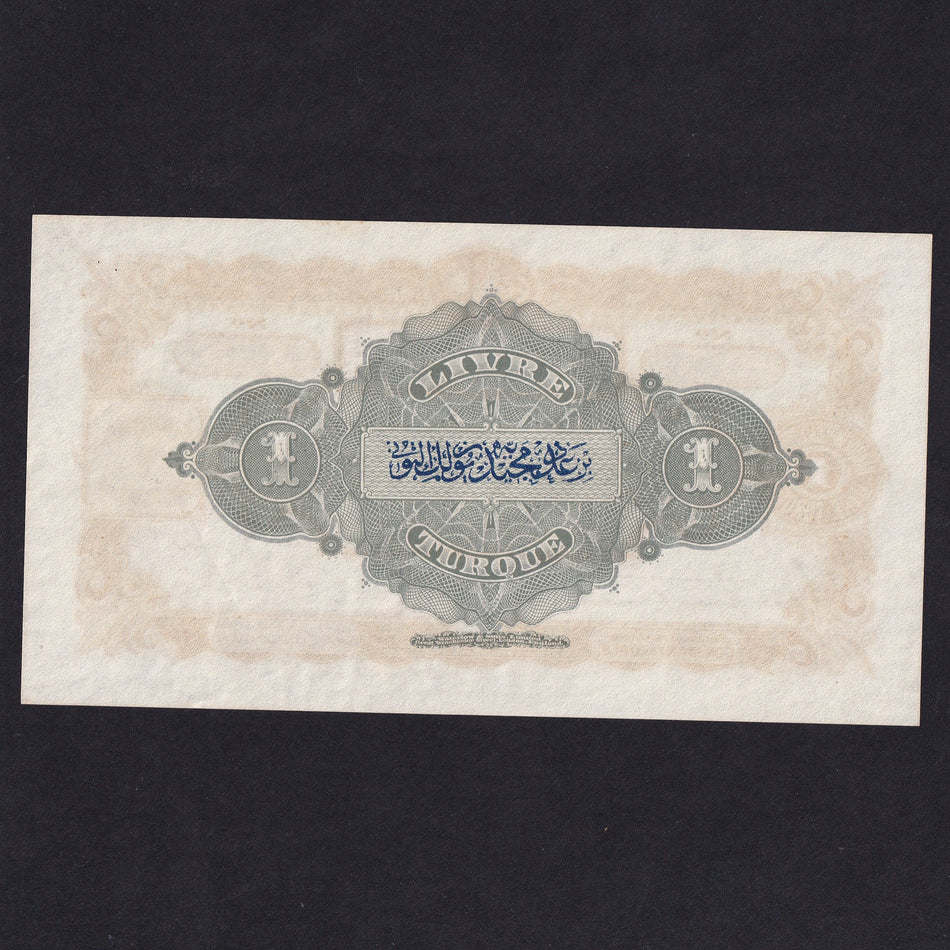 Turkey (P68b) 1 Livre, 1914, unissued, Waterlow printing, UNC