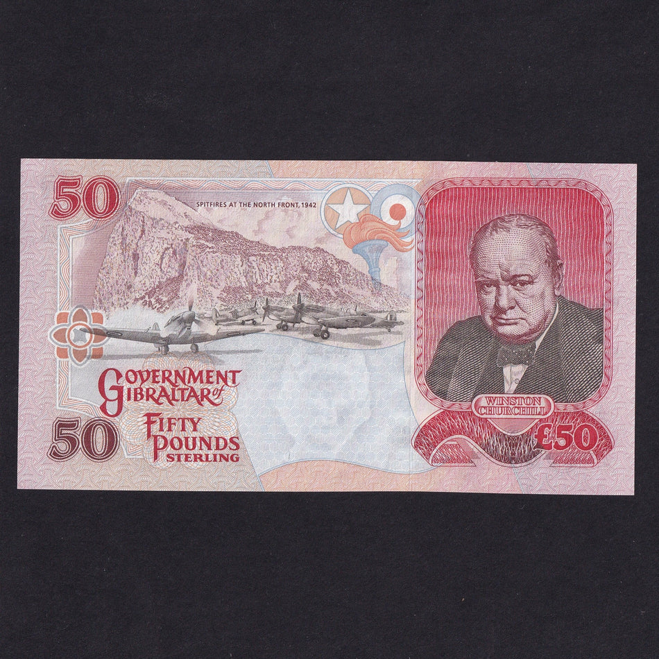Gibraltar (P34) £50, 2006, Churchill, AA194595, QEII, UNC