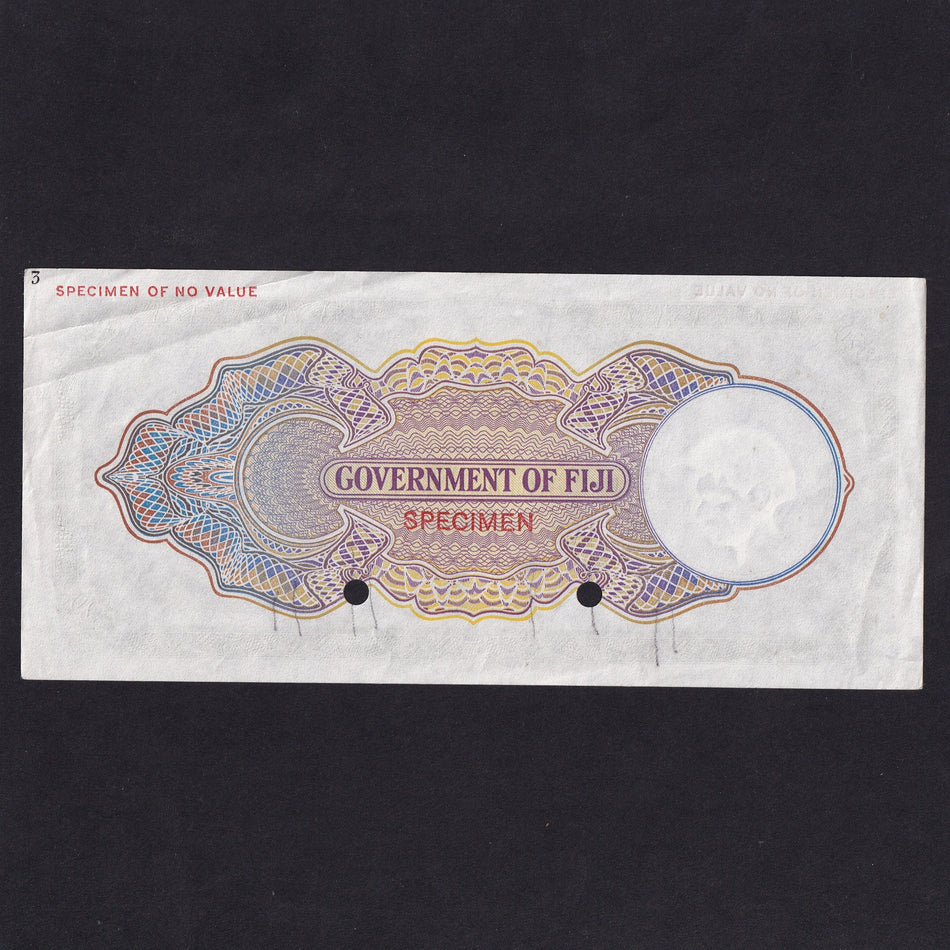 Fiji (P57cs) £20 colour trial specimen, 1969, folds, pencil marks reverse, otherwise EF