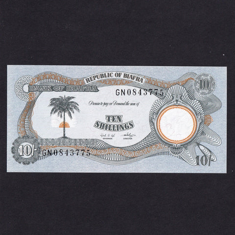 Biafra (P4) 10 Shillings, 1968-69, UNC