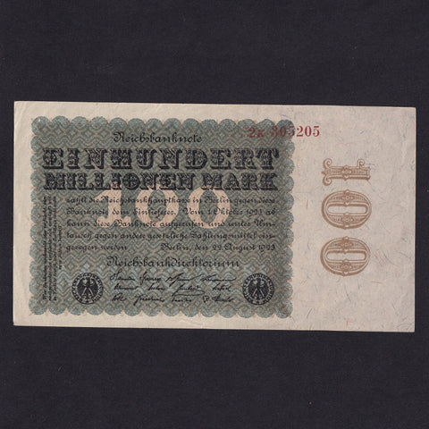 Germany (P107) 100 Million Mark, 1923, VF