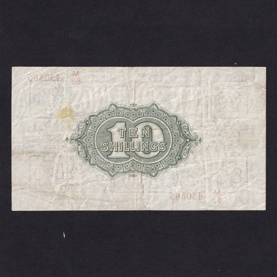 Treasury Series (T30) Fisher, 10 Shillings, watermark composite, M83, VG