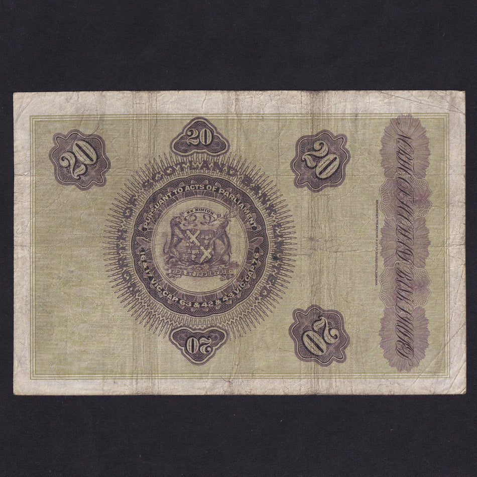 Scotland (PS641) North of Scotland Bank, £20, 1st March 1930, A00092/ 0437, PMS NS41, VG