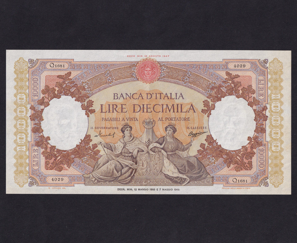 Italy (P89c) 10,000 Lire, 12th May 1960, Q16814029, EF