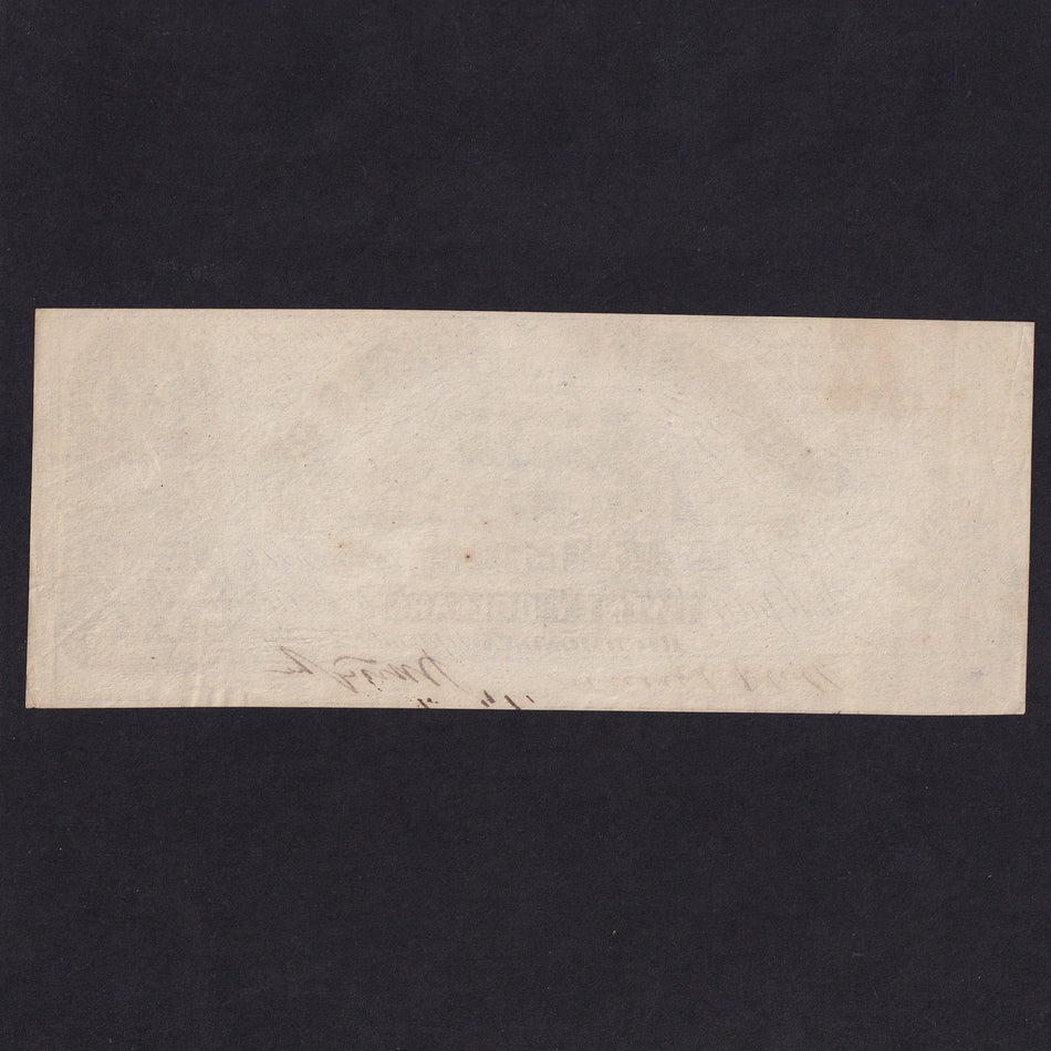 Confederate States (P31a) $20, 1861, ship, printer H & L, no.50618, slight rust, EF