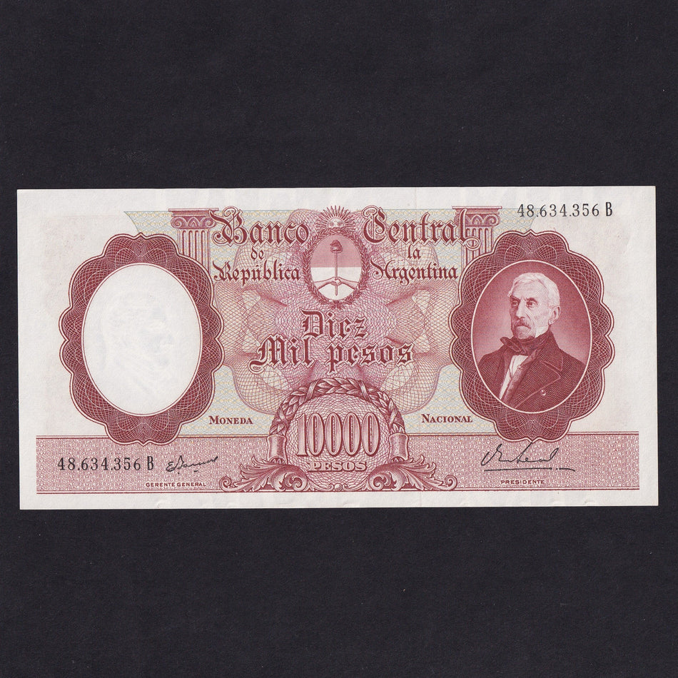 Argentina (P281b) 10,000 Pesos, signature title Gerente/ Presidente, series B, Good EF