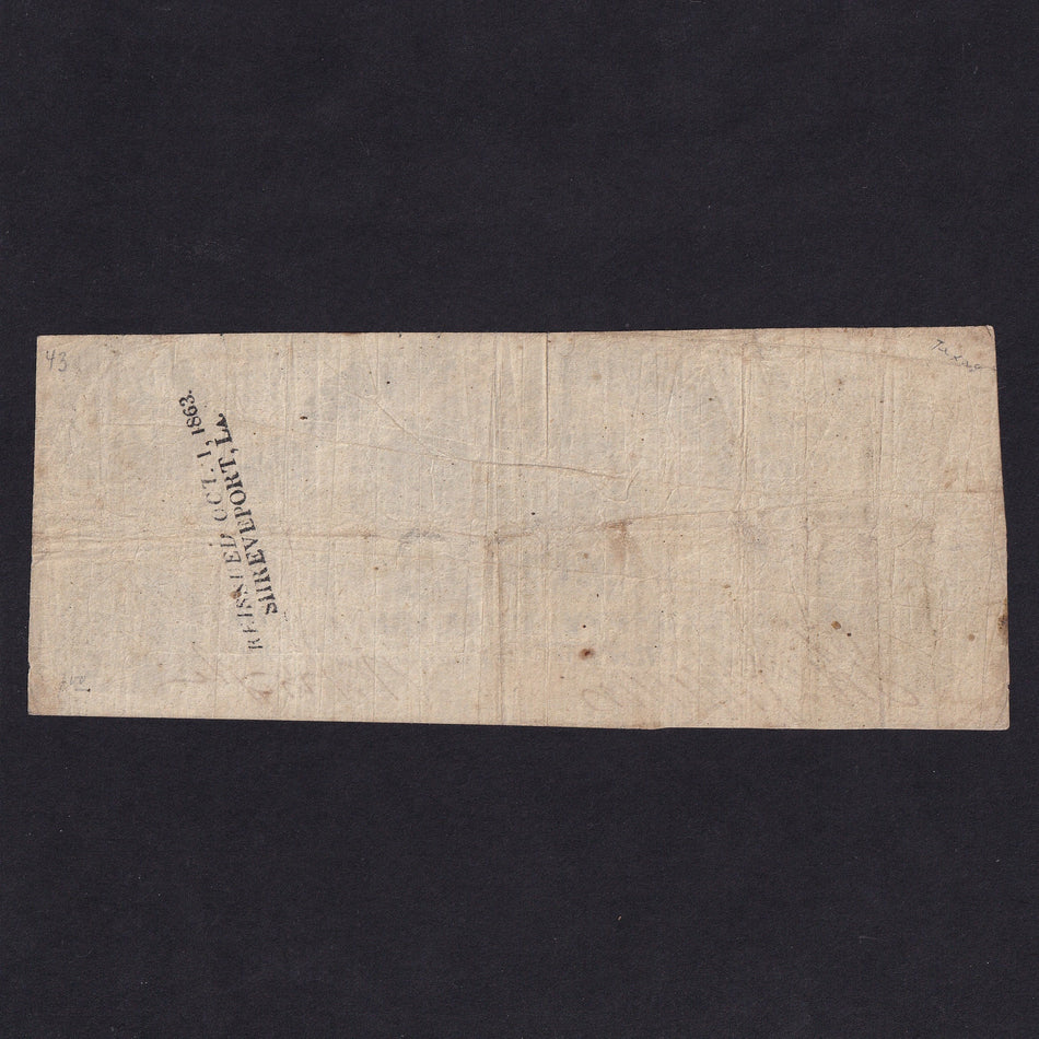 Confederate States (P35) $50, 1861, Moneta seated, no.5097, slight rust, Fine