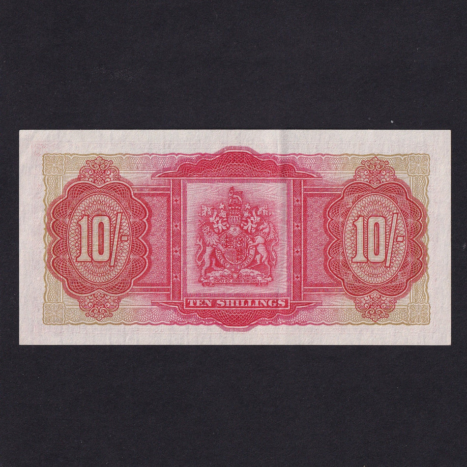 Bermuda (P19a) 10 Shillings, 20th October 1952, first date, F/1 516234, EF