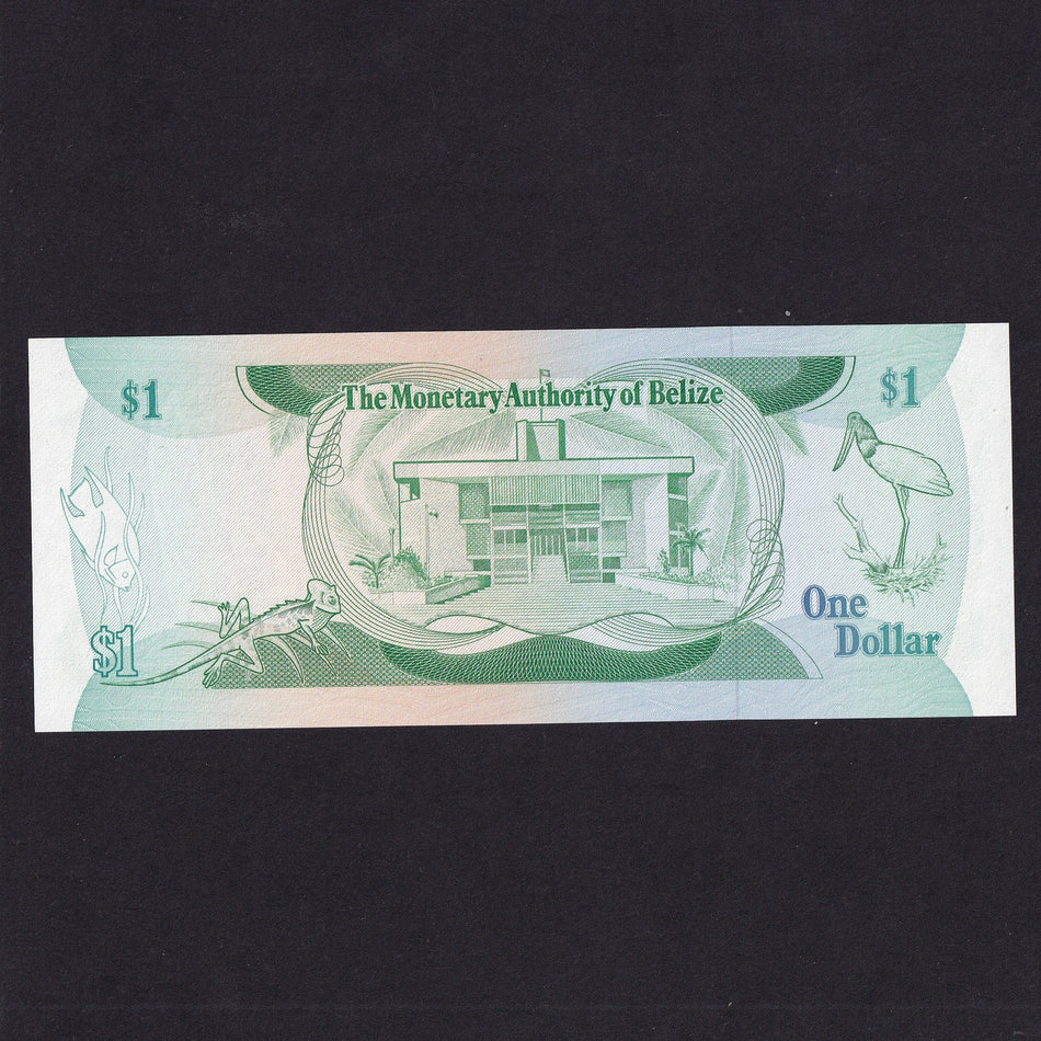 Belize (P38) $1, 1980, Monetary Authority of Belize, UNC