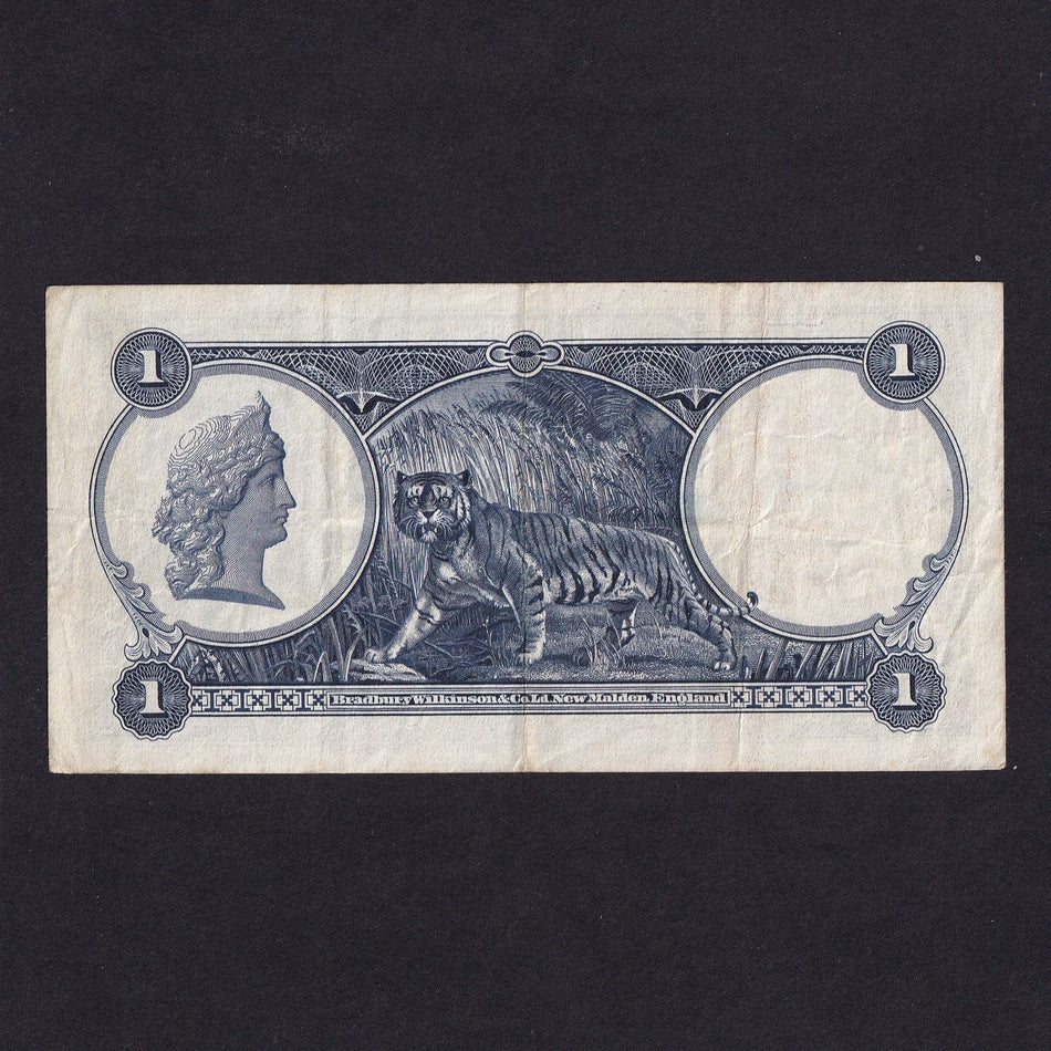 Straits Settlements (P16b) $1, 1st January 1935, KGV, J/44 02741, A/VF