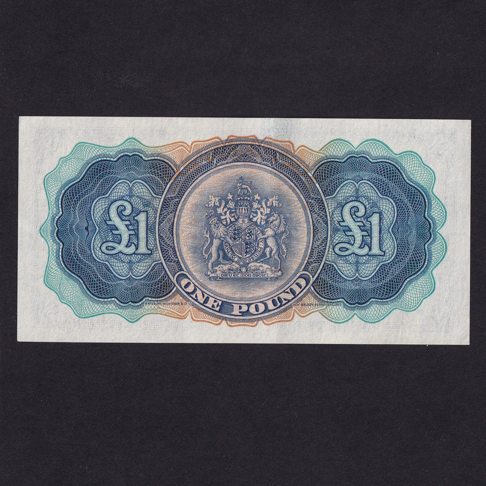 Bermuda (P20a) £1, 20th October 1966, QEII, M/1 180006, centre fold, EF