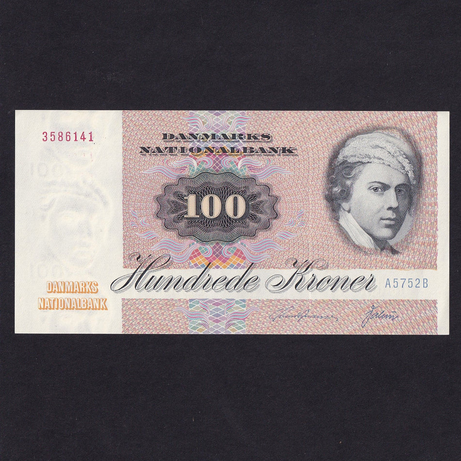 Denmark (P51b) 100 Kronor, Serie 1972 (1975), A5752B, Good EF