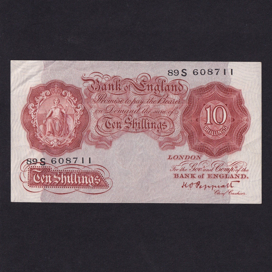 Bank of England (B236) Peppiatt, 10 Shillings, pre-war, without thread, A/EF