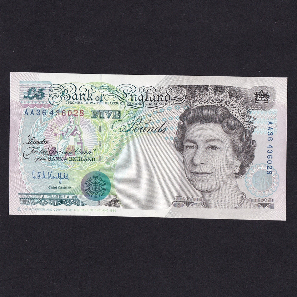 Bank of England (B363) Kentfield, £5, first series, AA36, UNC