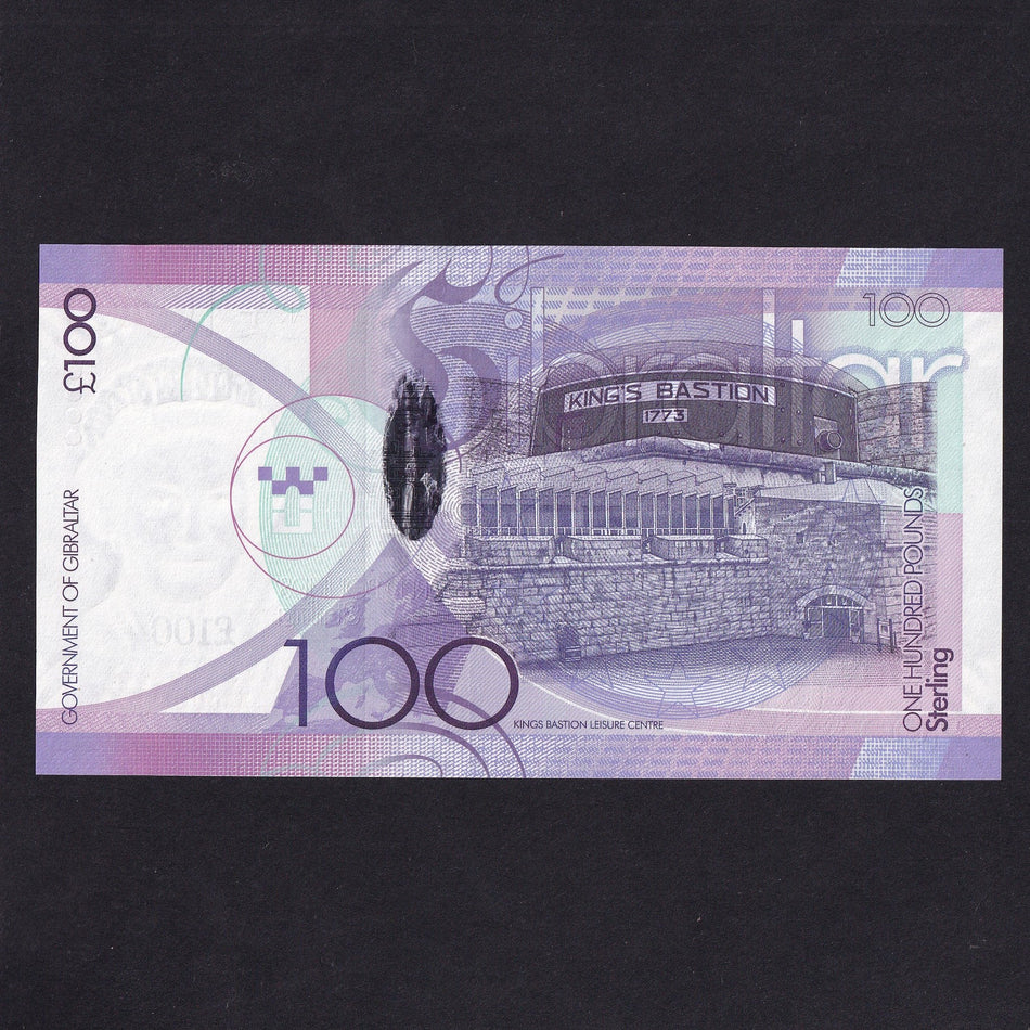 Gibraltar (P39) £100, 2011, QEII, A/AA 006912, UNC