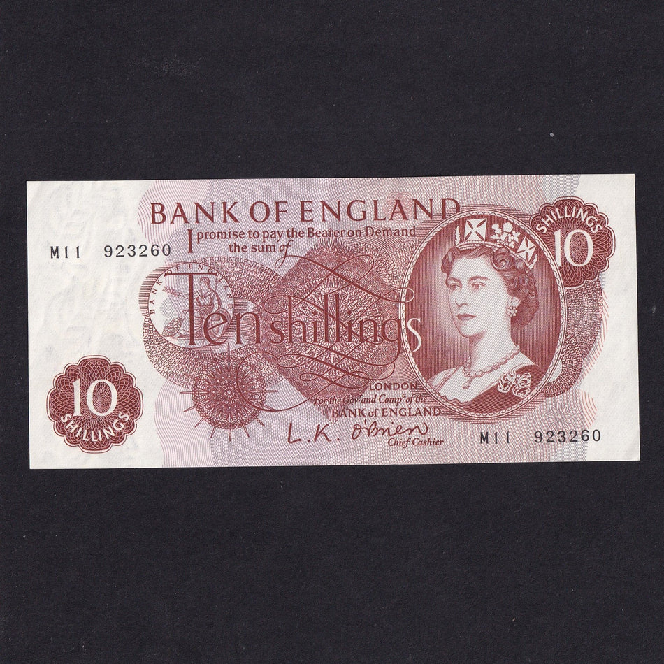 Bank of England (B287) O'Brien, 10 Shillings replacement, M11, A/EF