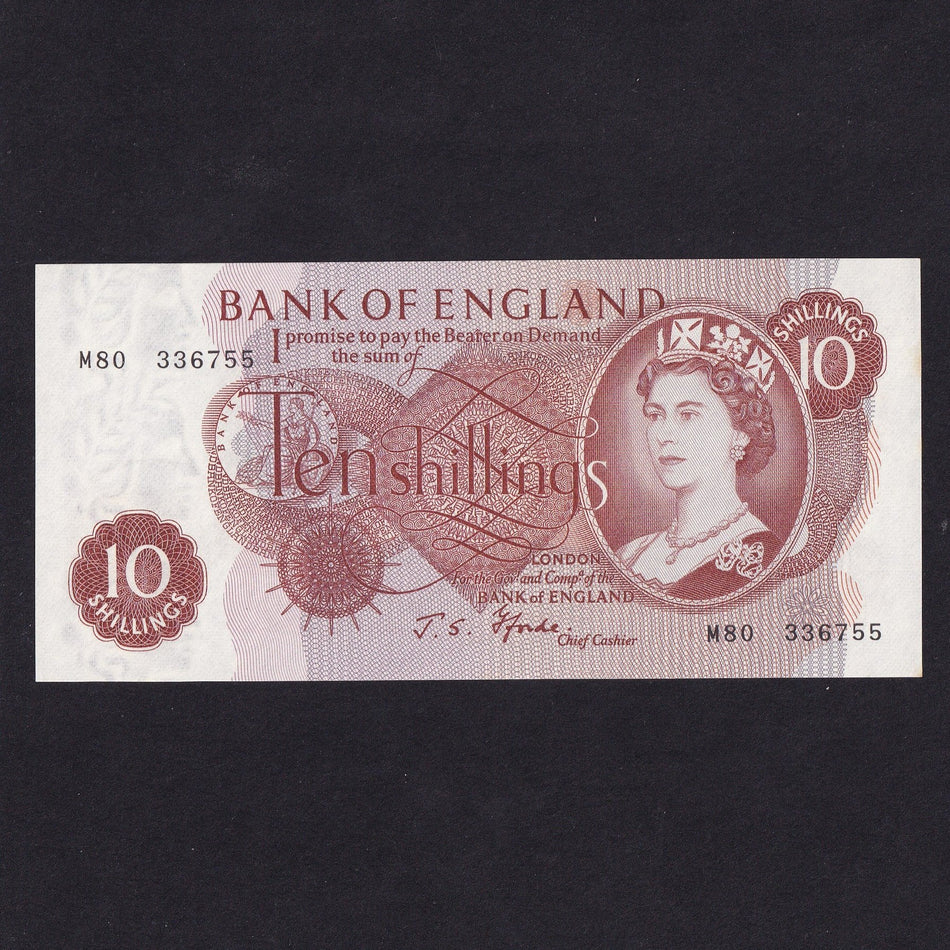 Bank of England (B311) Fforde, 10 Shillings replacement, last million, M80, Good EF