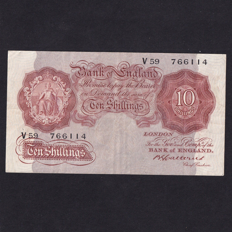 Bank of England (B233) Catterns, 10 Shillings, first series, V59, scarce, Good Fine