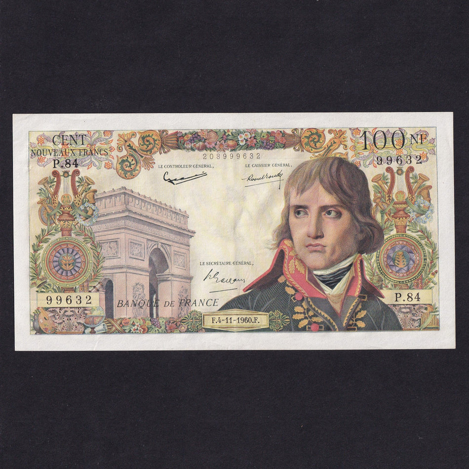 France (P144a) 100 Nouveaux Francs, 1960, Napoleon, Good EF